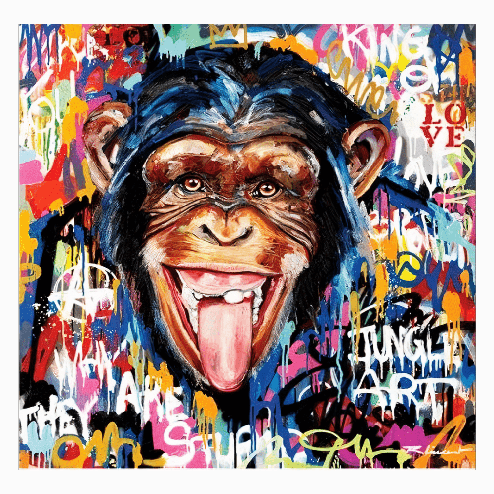  Tableau Singe qui Tire la Langue | Street Art Galerie 