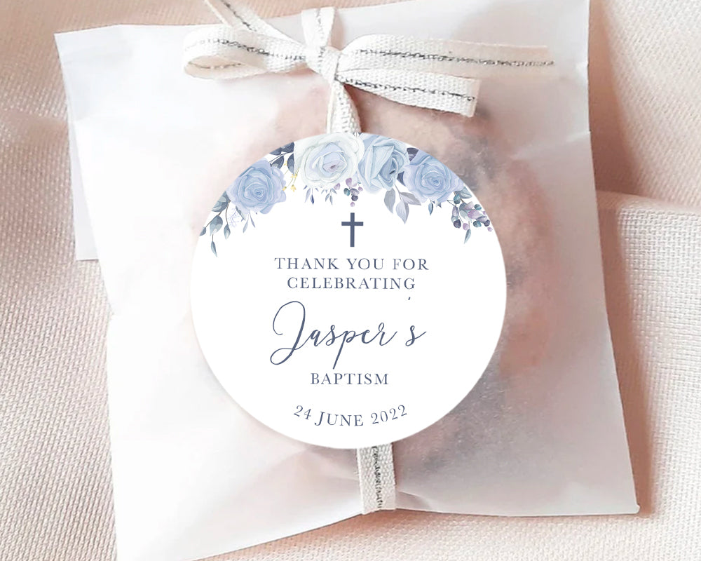 10 Gift Tags Baptism Christening Confirmation Bomboniere Personalised Candle v4 