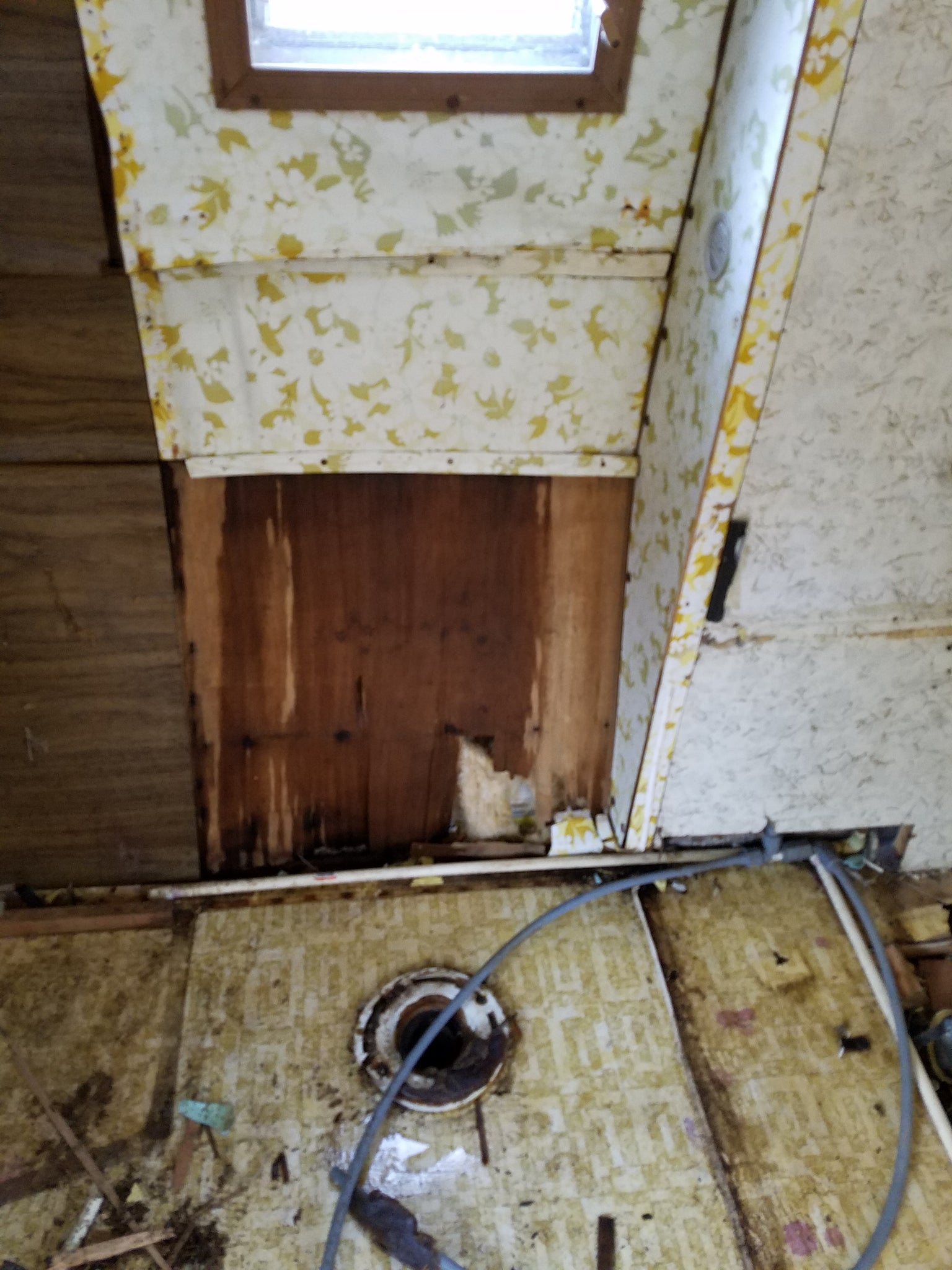 vintage camper water damage leaks