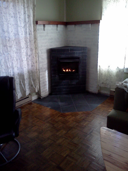beve! design renovation project fireplace black sheldon slate fireplace surround 3x12 and 12x12