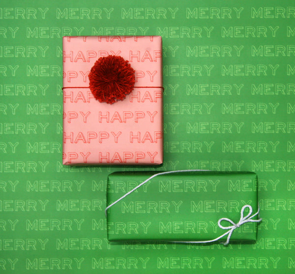 happy happy merry merry gift wrap by beve