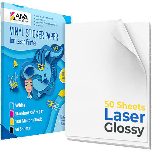 A4 Laser Printable Vinyl Sheet White Matt Sign Making Sticker Self Adhesive 