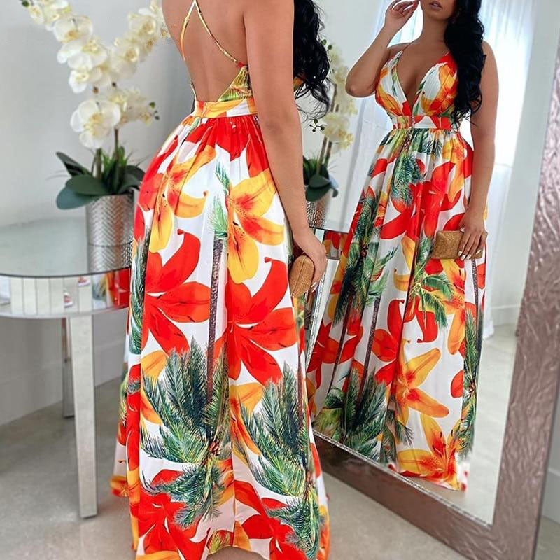 bold maxi dress