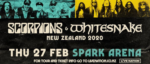 Scorpions and Whitesnake Thursday 27 Feb New Zealand 2020