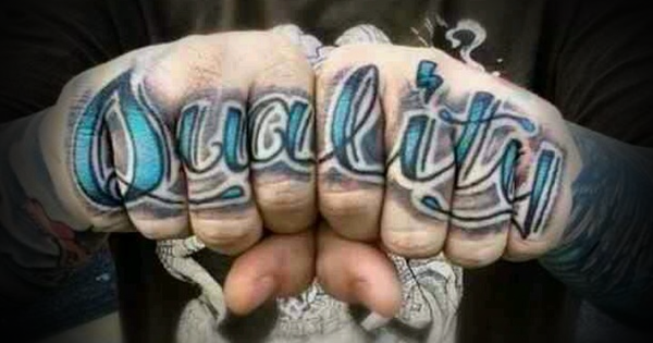 Quality Tattoo on Knuckles