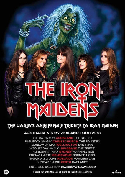 The Iron Maidens Tour Poster 2018 New Zealand