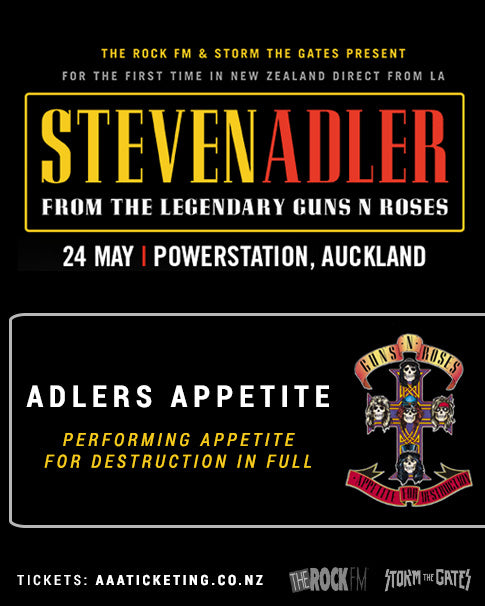 Steve Adler Appetite for Destruction NZ Tour May 2018 Tour Poster