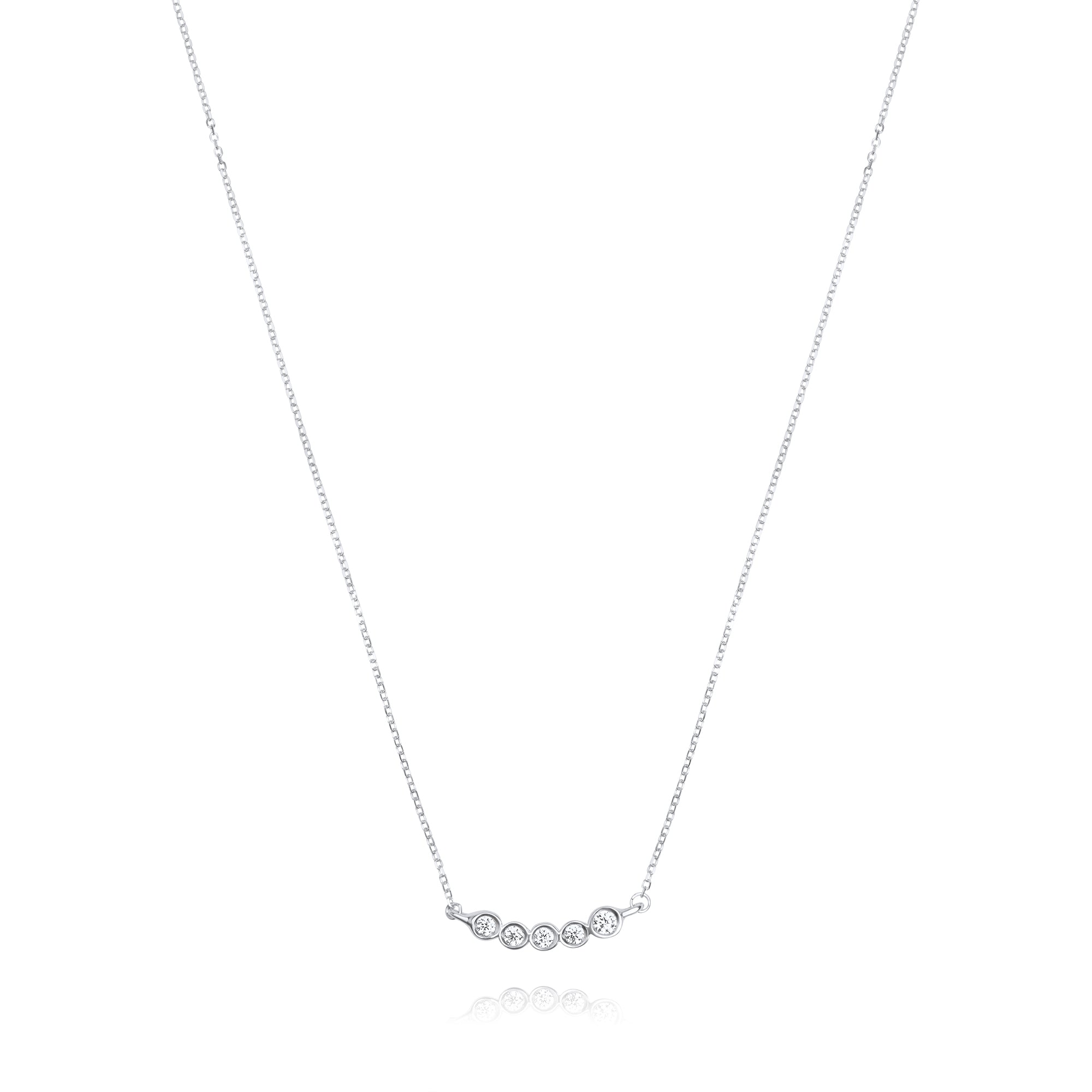 9k white gold necklace