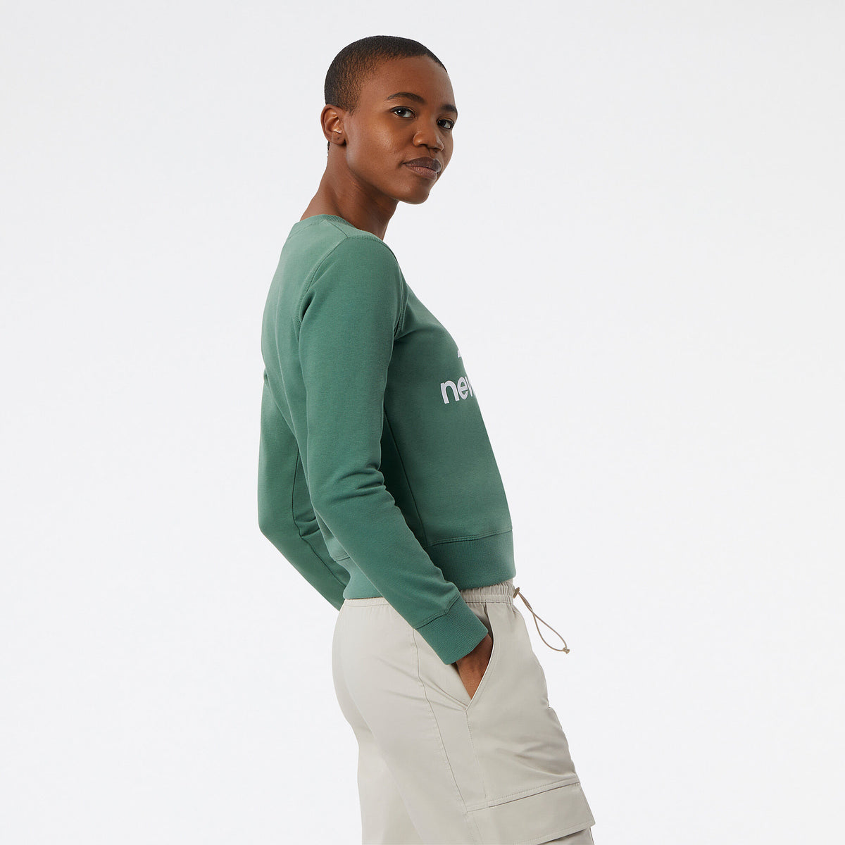 New Balancenői pulóver, zöld - MYBRANDS.HU