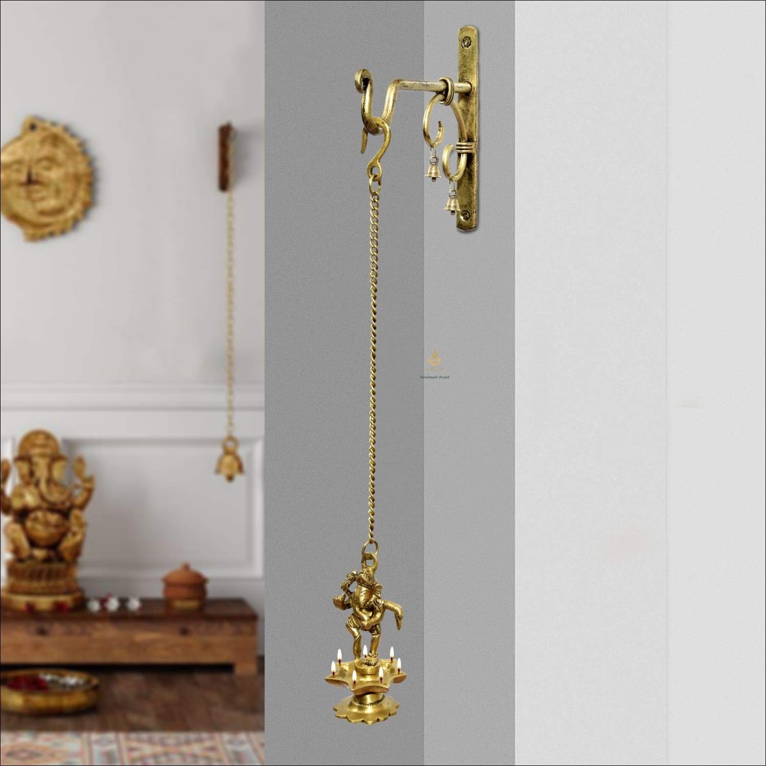 hanging diyas brass