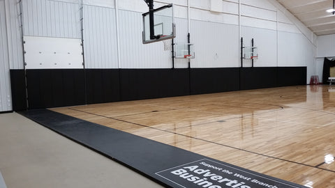 Indoor Basketball Facility with AK Athletics Wall Safety Pads