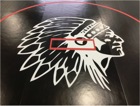 Chieftain head digitally printed  AK Athletic Equipment 