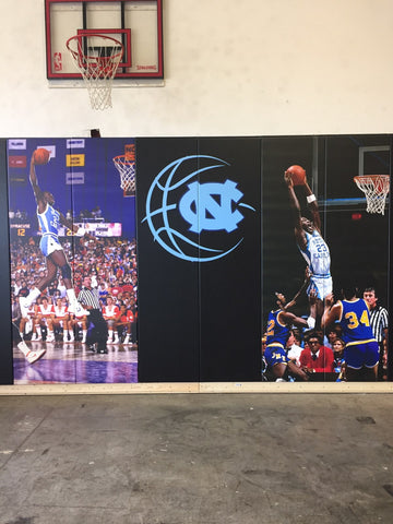 Home basketball court wall pads