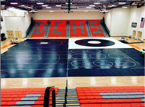Competition wrestling mats