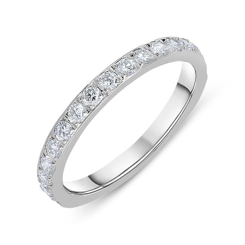 Platinum 0.50ct Diamond Wedding Half Eternity Ring