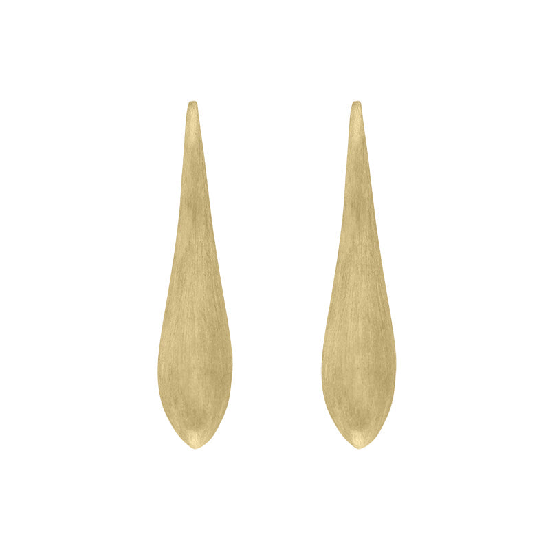 Sterling Silver Gold Plated Monika Curved Tusk Stud Earrings D