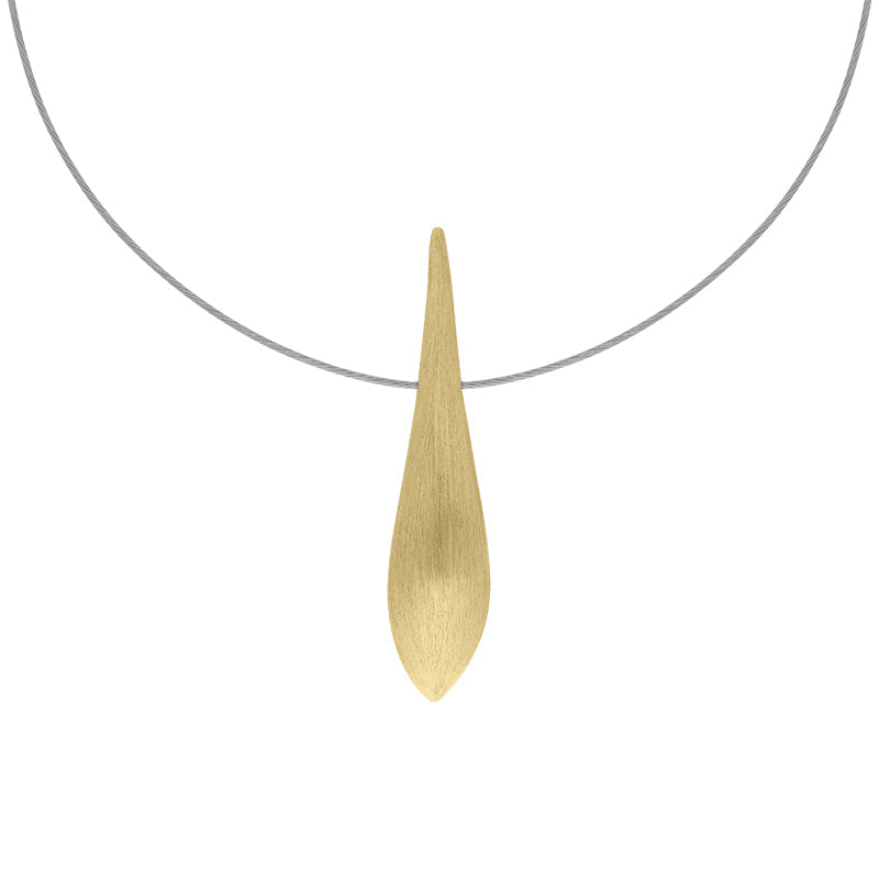 Sterling Silver Gold Plated Tusk Necklace D