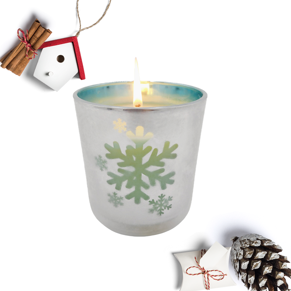 390gm Snowflake Christmas pudding Scented Soy Candle