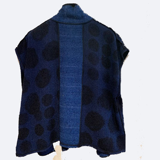 Judith Bird Vest, Short, Indigo/Blue, L