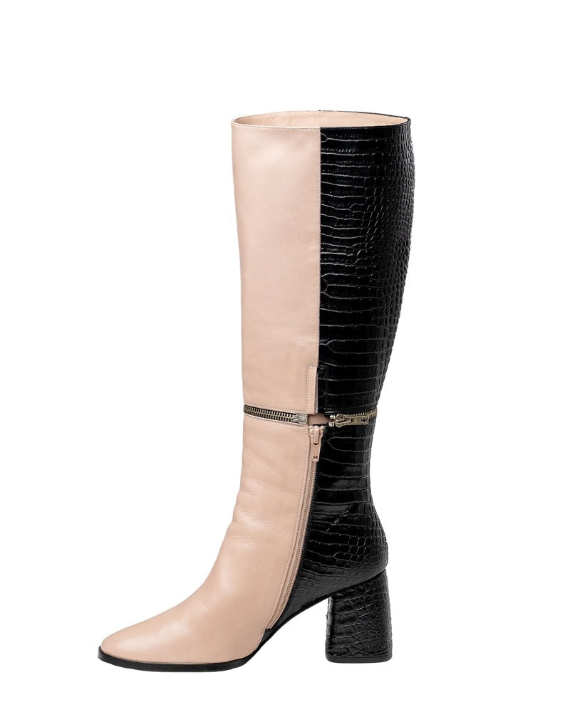 Women's Snakeskin Boots ankle FREEDOM Zipper-Boots