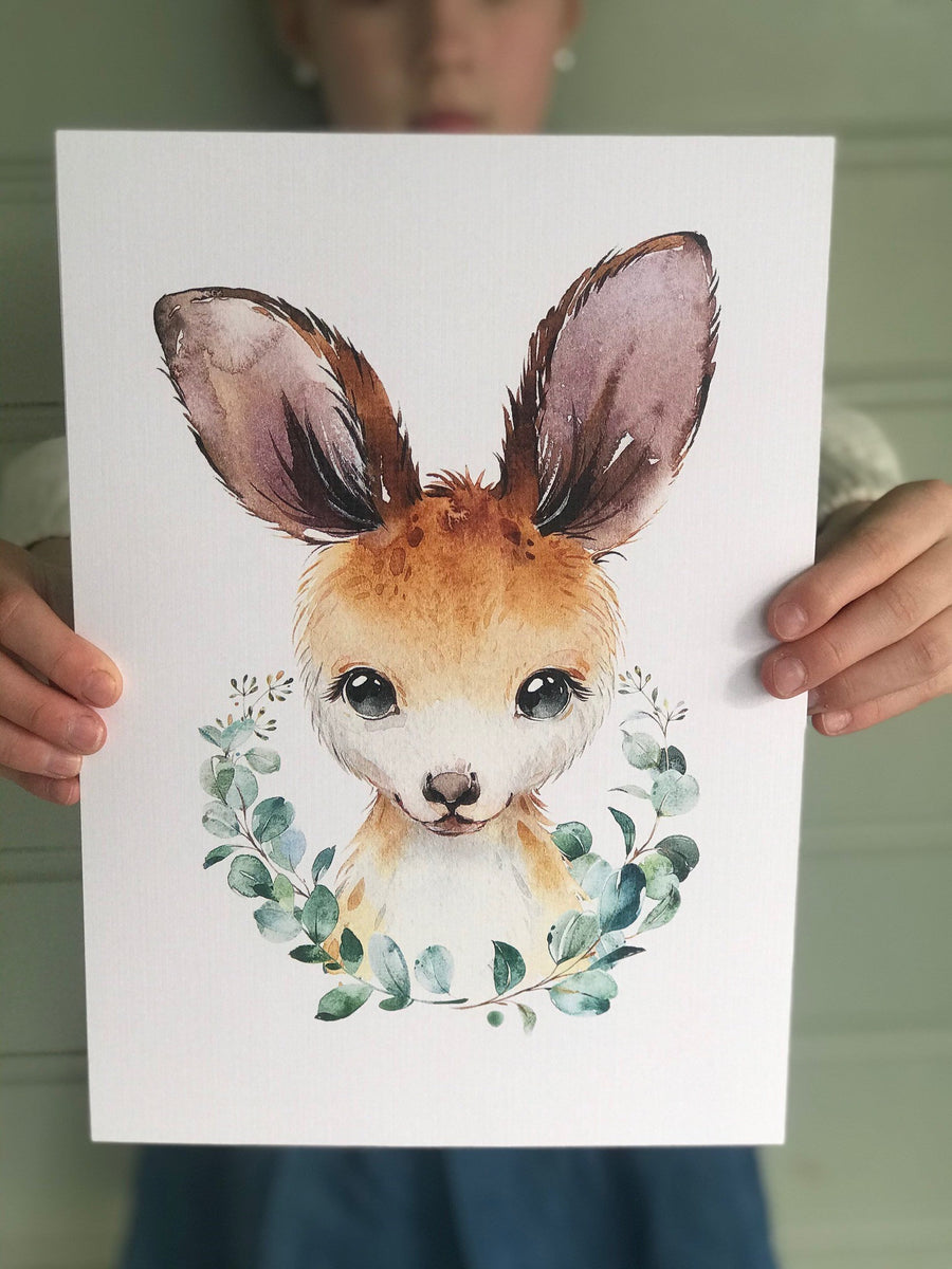 AUSTRALIAN ANIMAL LEAVES A4 Nursery Art Prints – Scattered Seed Co