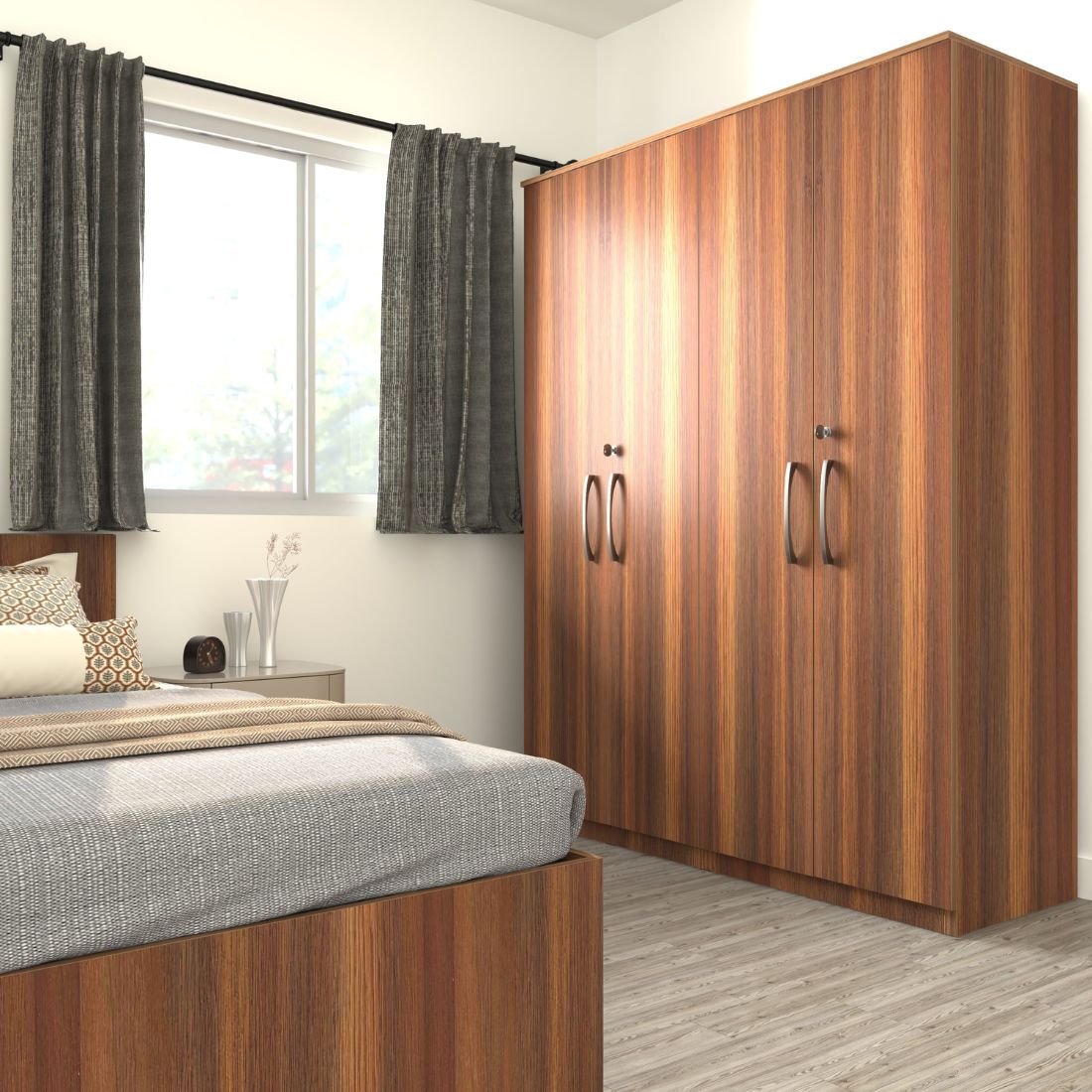 4 door wardrobe designs for bedroom