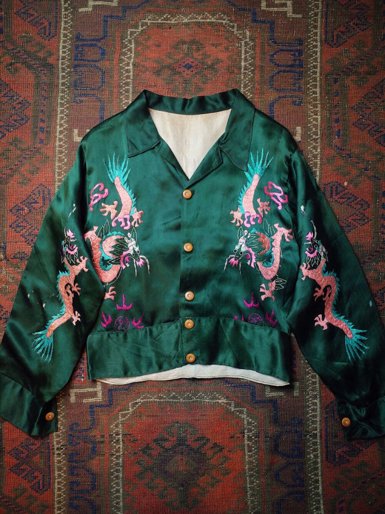 破格値下げ】 vintage used China jacket souvenir チャイナ シャツ