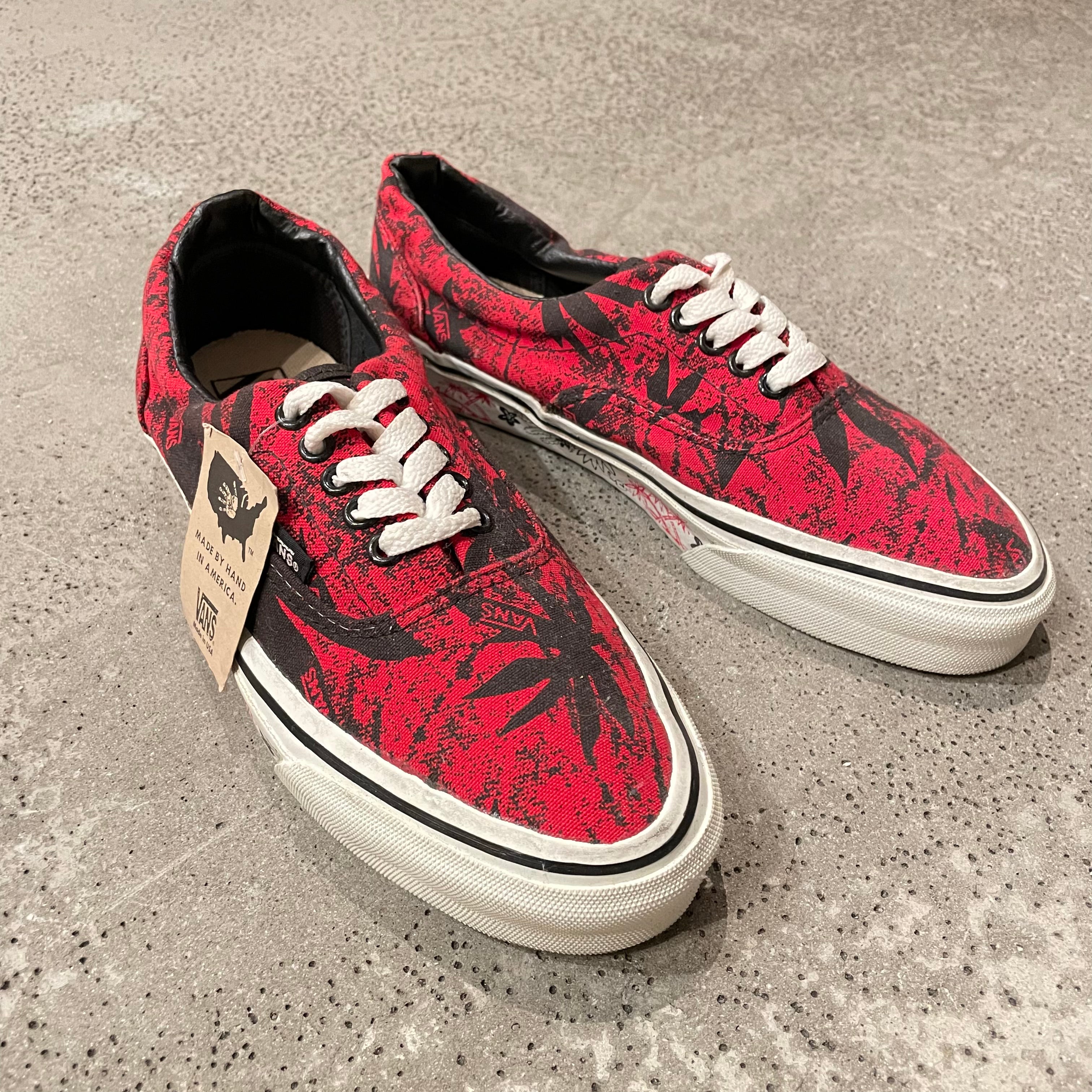 80s USA製 VANS ERA ガンジャ マリファナ柄 サイドテープ US7靴 ...