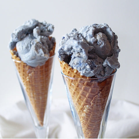 Blue Honey and Coconut Icecream