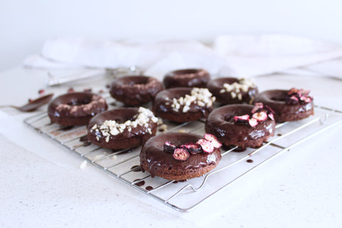 Cacao & Shroom Donuts - gluten free, refined sugar free