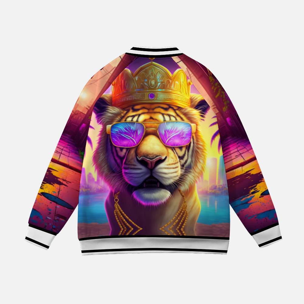 Party Animal Lion Slim Fit Thin Baseball Jacket