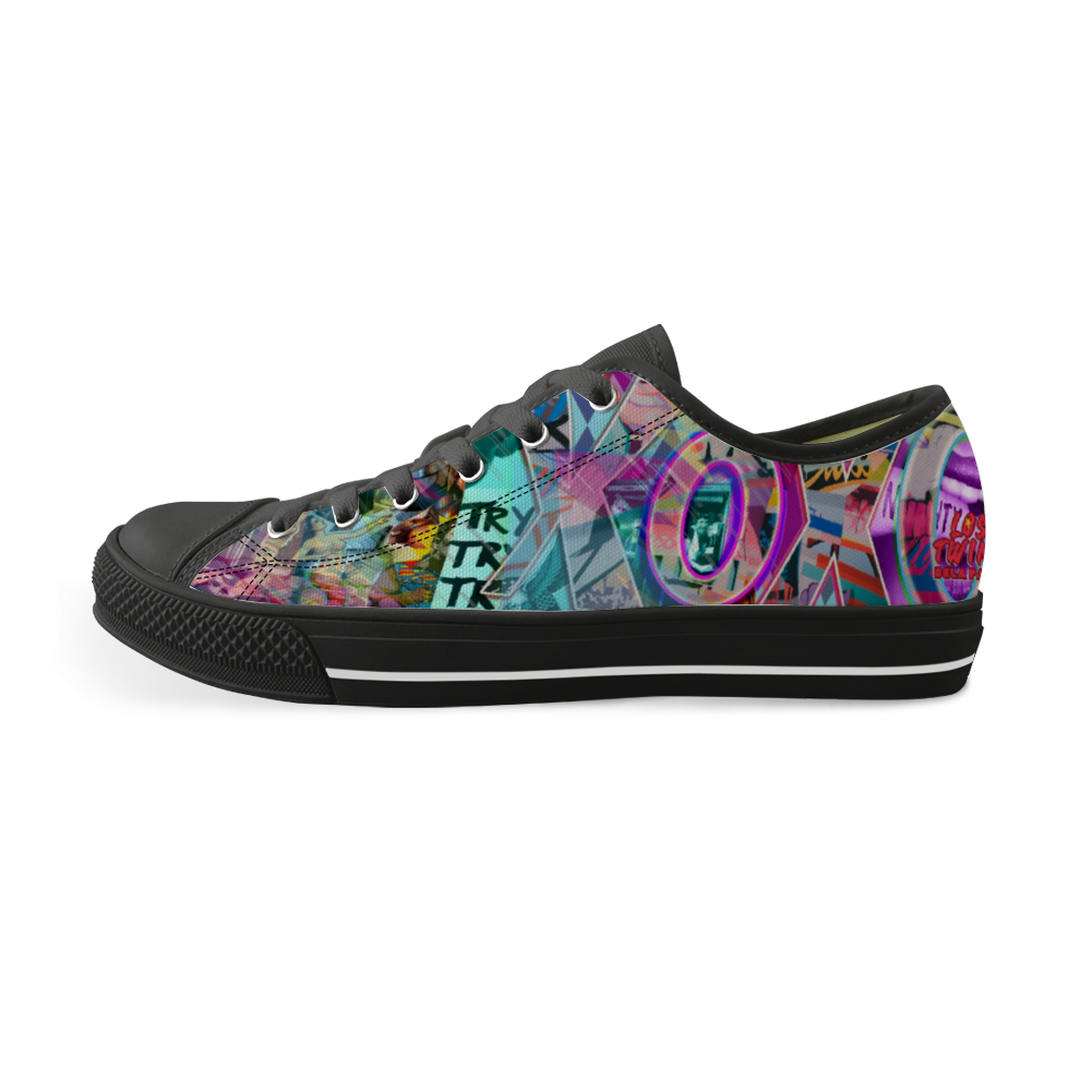 XOXO Unisex Black Low Top Canvas Shoes