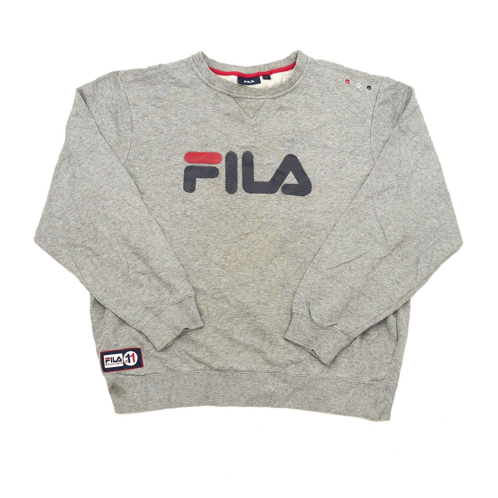 Vintage Fila Sweatshirt Grey Large