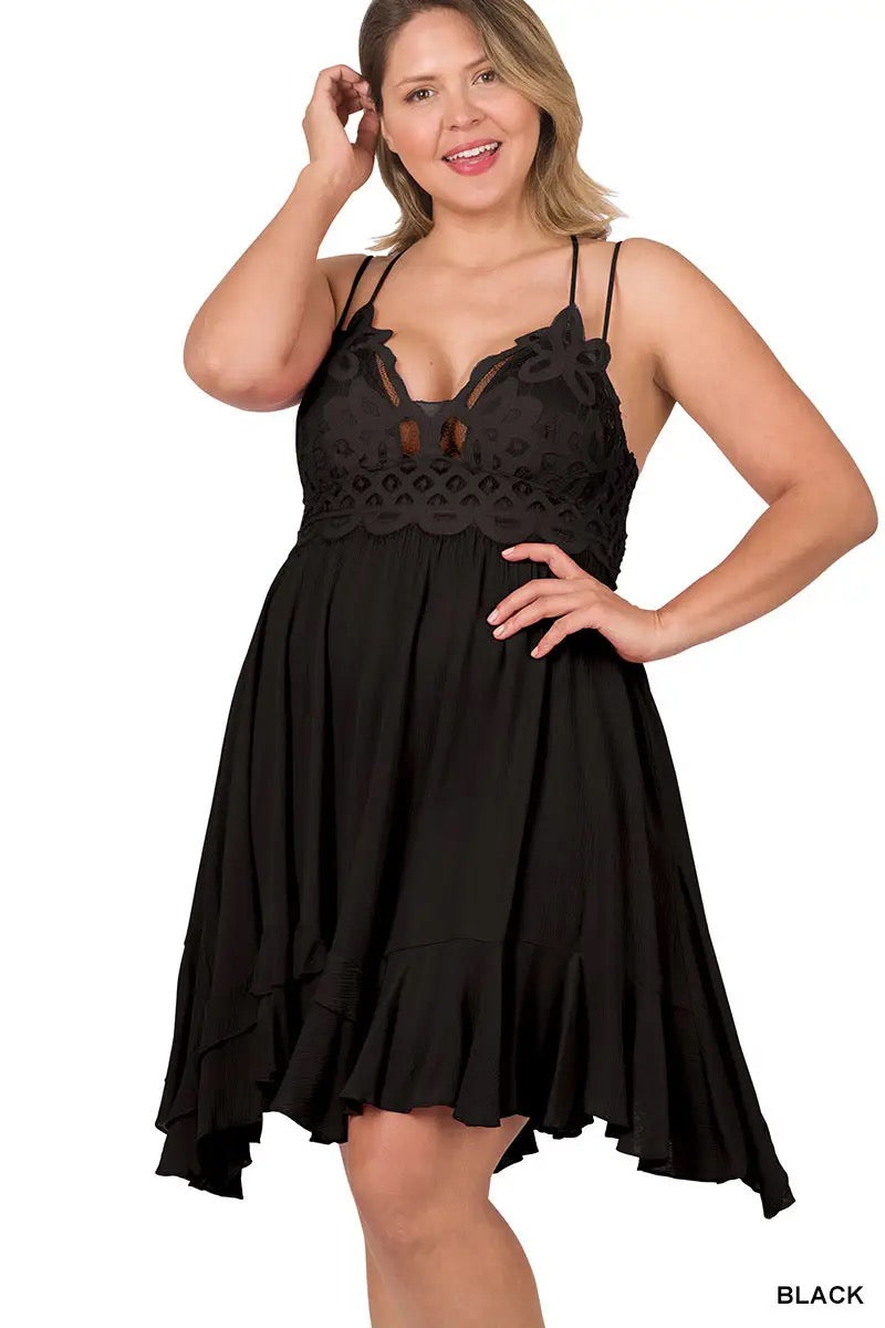 Lace Cami Dress PLUS