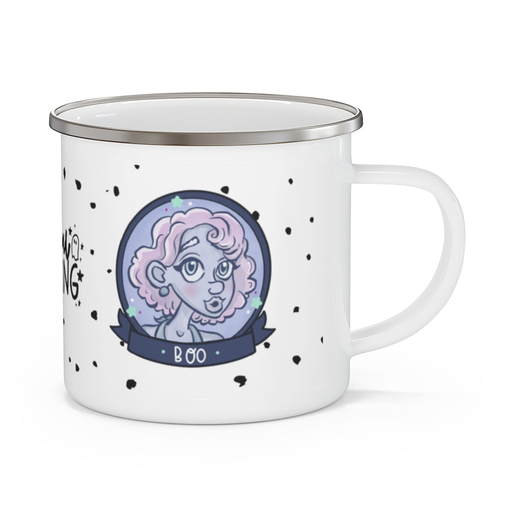Boo • Ghoul Girl Gang •Enamel Camping Mug