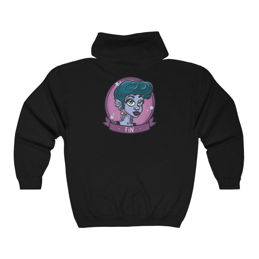 Fin • Ghoul Girl Gang • Unisex Heavy Blend™ Full Zip Hooded Sweatshirt