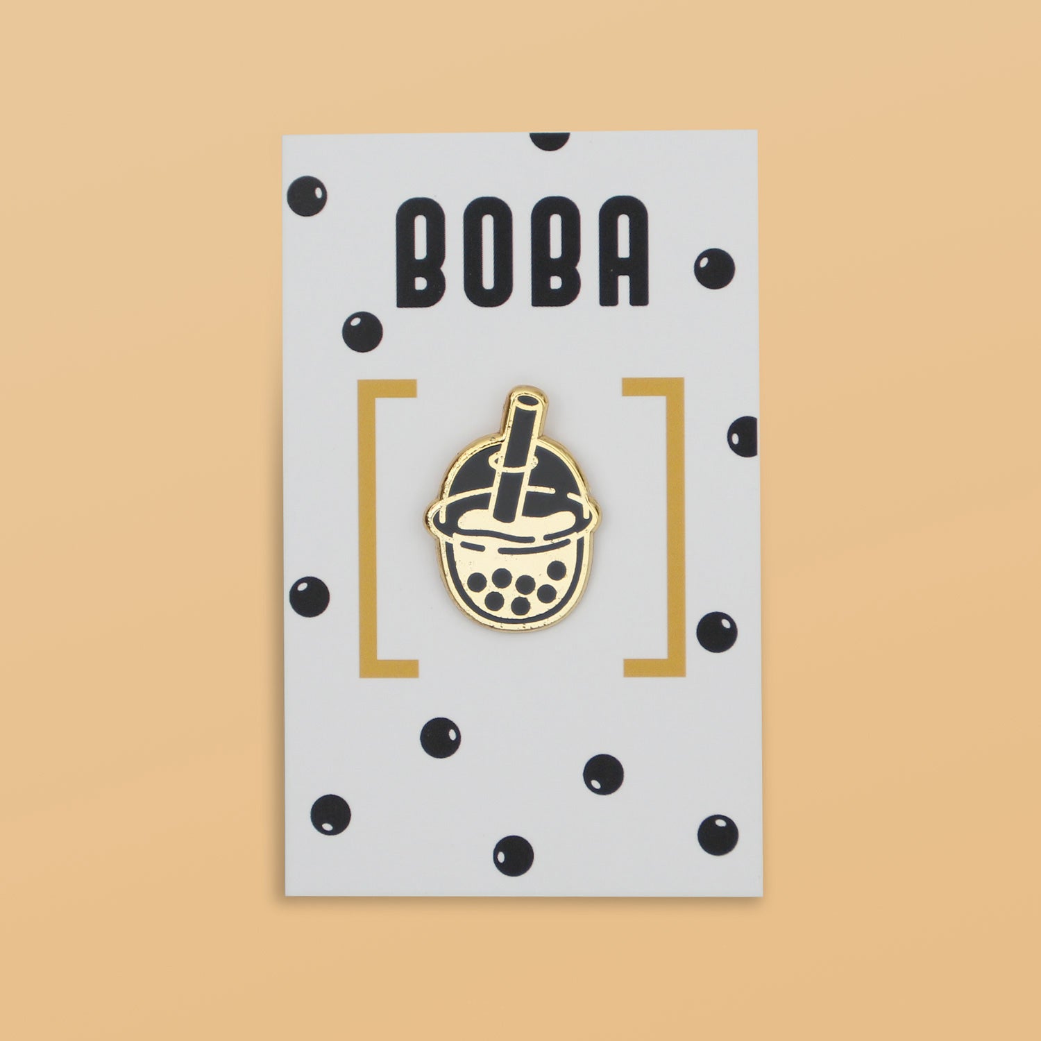 Dish Granted - Gold Boba Pin - Limited Edition