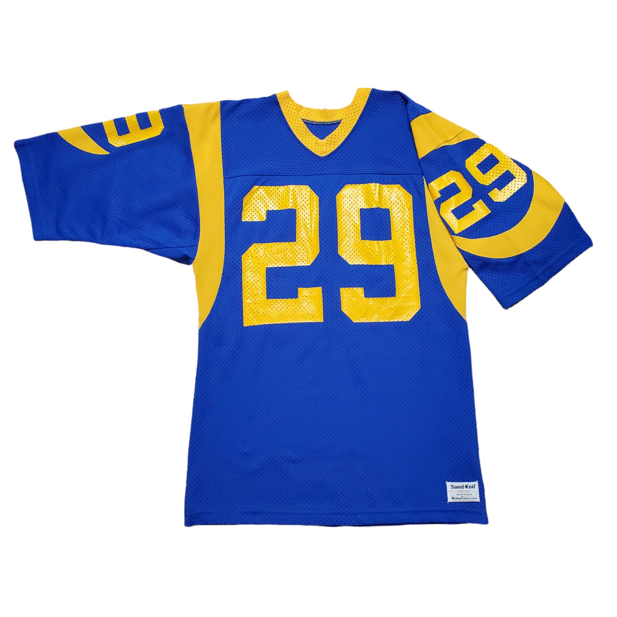 Men's Mitchell & Ness Eric Dickerson Royal/Gold Los Angeles Rams 1984 Split  Legacy Replica Jersey