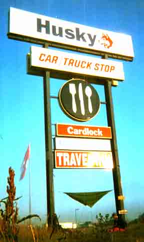 hammock hanging from a sign