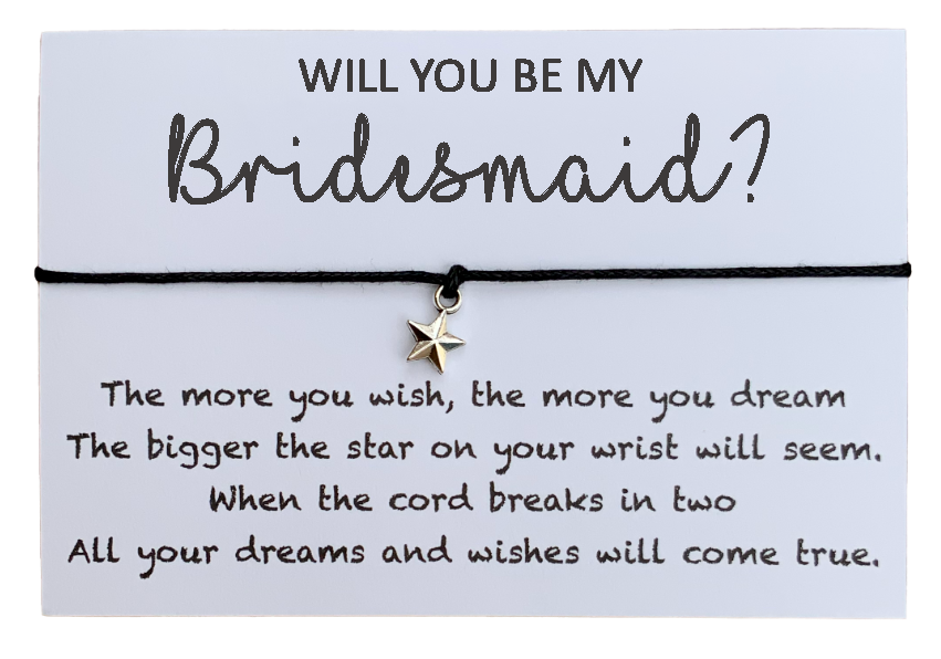 Will You Be My Bridesmaid Maid Honour Flower Girl Wish Bracelet Pink ~ Floral 