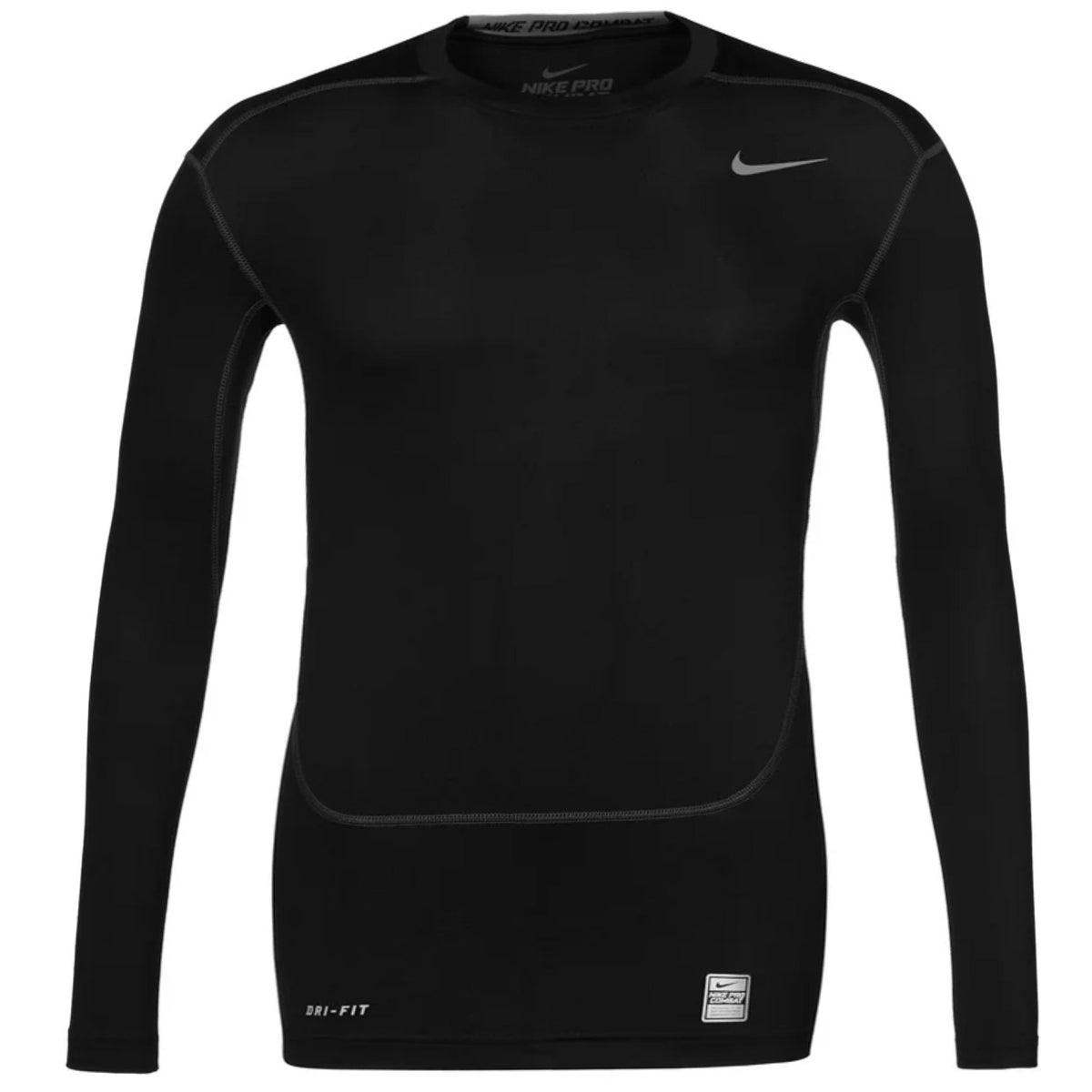 Actriz compañero visto ropa Camiseta interior mangas largas Nike Pro Combat - Negro | All4cycling