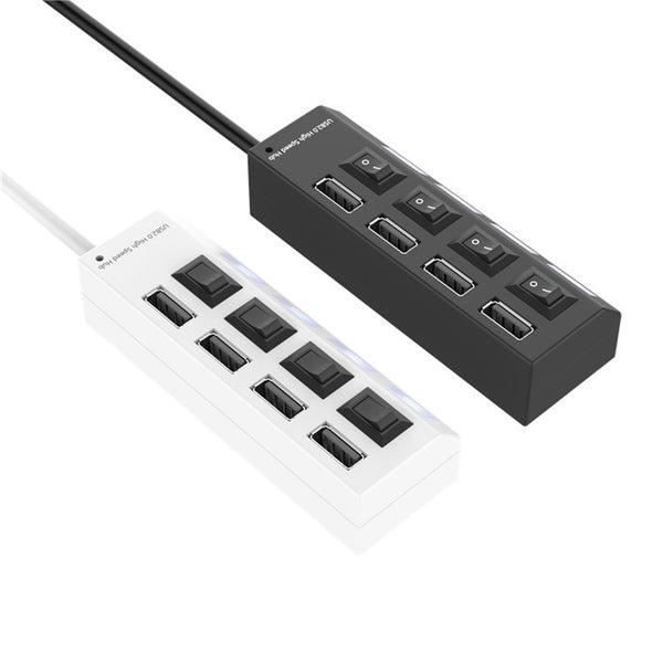 MyCableMart 6inch USB 2.0 4 Port Hub Non-Powered White