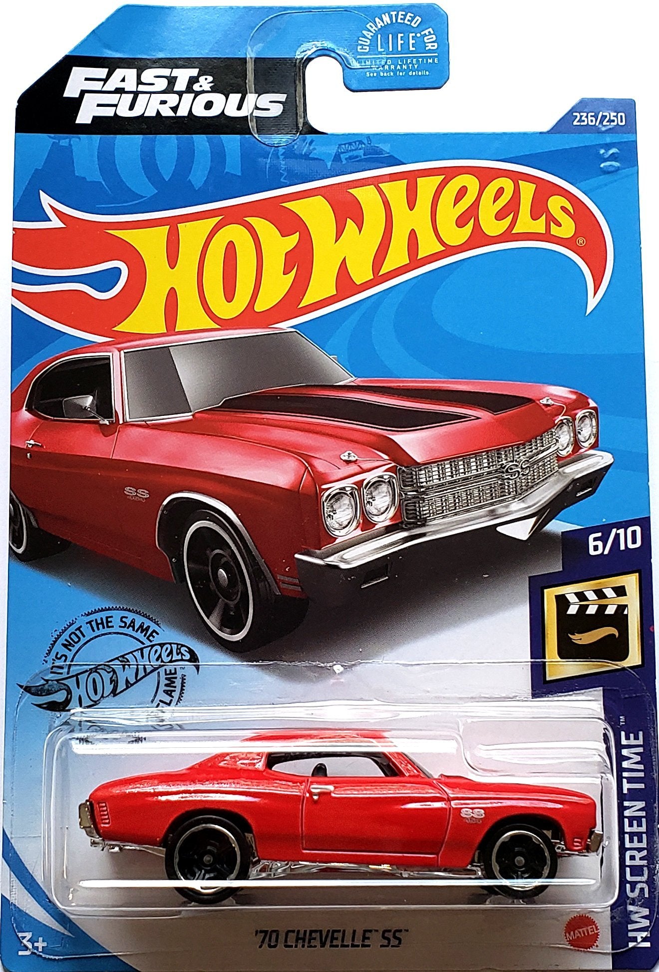 Fast & Furious 1:64 Scale 1970 2020 Hot Wheels '70 Chevy Chevelle SS Red 