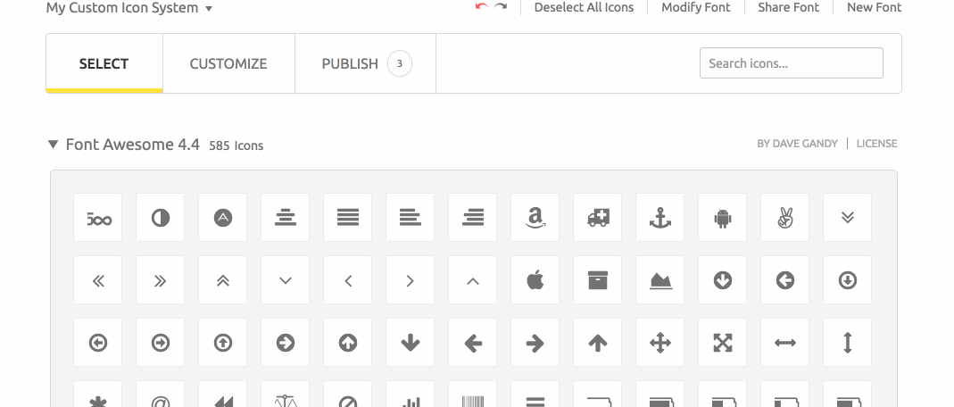 SVG Icons: Selecting icons from a library