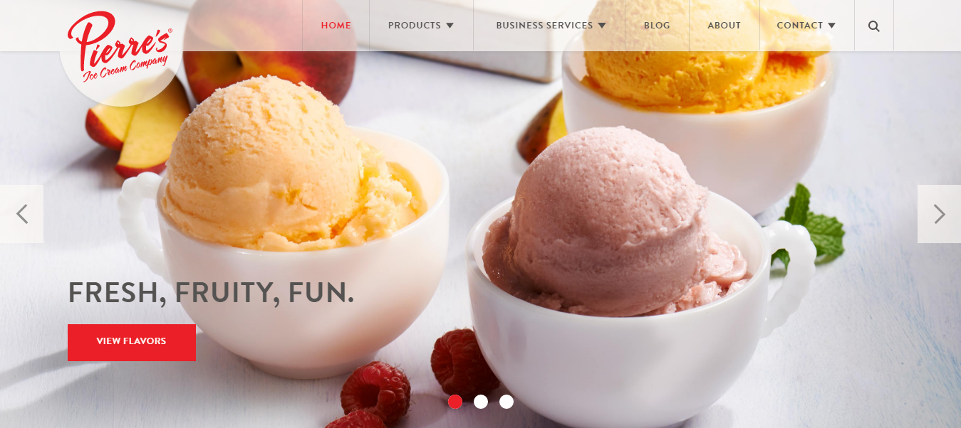 4 trendy visual design techniques: Pierre ice cream