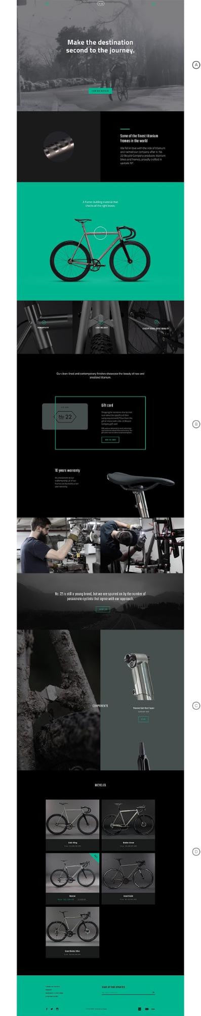 Building narrative shopify new theme for storytelling: Bike