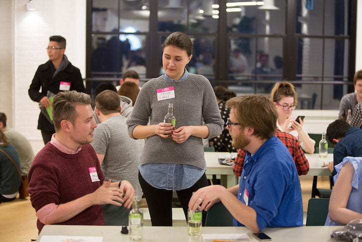 Dribbble and Shopify Team Up April 2015: Attendees Chatting