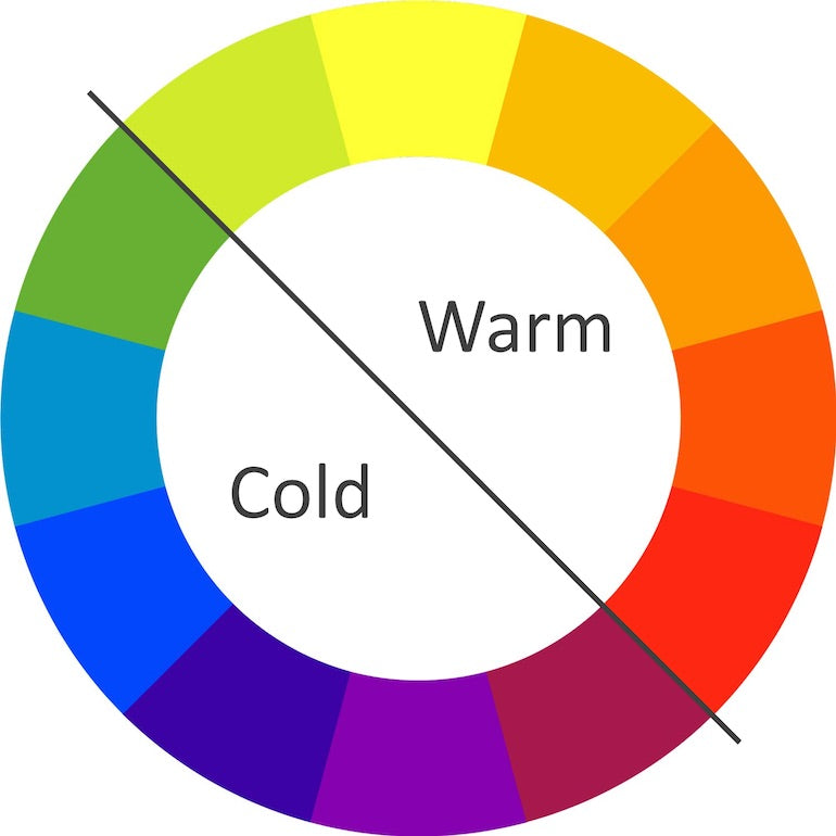 Color psychology: warm and cold color wheel