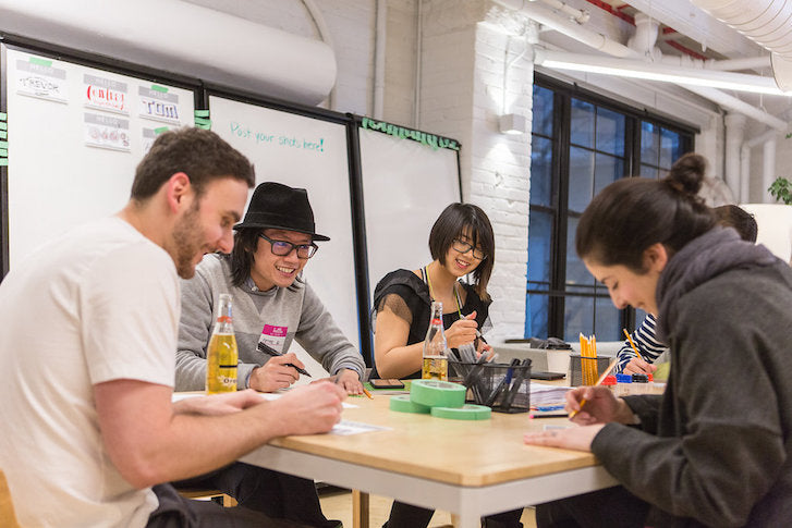 Dribbble and Shopify Team Up April 2015: Drawing Name tag Art