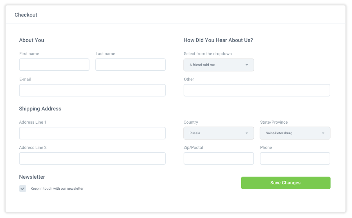 Laws of Simplicity for Ecommerce - Unnecessary Fields